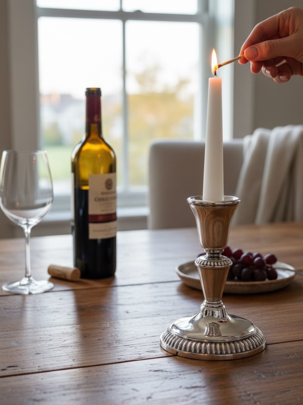Birks Silverplated Candle Holder — Elegant Metal Candlestick